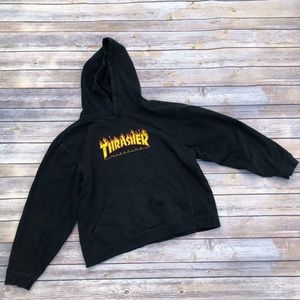 Youth Large black/red Thrasher Hoodie